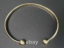 9 Ct Gold Solid Torque Bangle 15.8 Grams