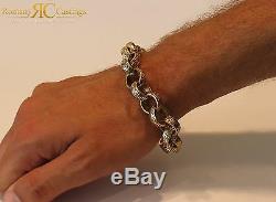 9 INCH Patterned Belcher Bracelet Jewellers Bronze Dipped in 9ct Gold 28g