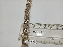 9 carat yellow gold hallmarked heavy belcher link bracelet, weighing 25gms