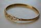 9 Ct Yellow Gold Celtic Bangle, Hallmarked, Child Size