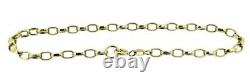 9 ct gold bracelets belchers oval solid smooth links ladies mens yellow 8 inches