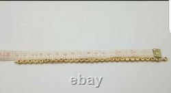 9ck gold Hallmarked SZ stone start design bracelet