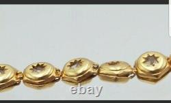 9ck gold Hallmarked SZ stone start design bracelet