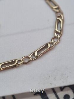 9ct/375 Fancy Link Bracelet 7 & 3/4 Inch