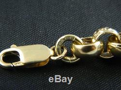 9ct / 375 Gold Boys, Girls, Newborn Belcher Bracelet / 11.3g / 4.75 / 12.5cm
