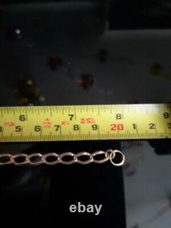 9ct 375 Gold Curb Bracelet 8inch a large 17mm with a lobster clasp