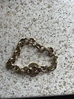 9ct 375 Gold Mens Belcher Bracelet Chain 9 1/2 Inch 40g