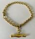 9ct 375 Gold T Bar Belcher Chain Bracelet 3.5 Grams