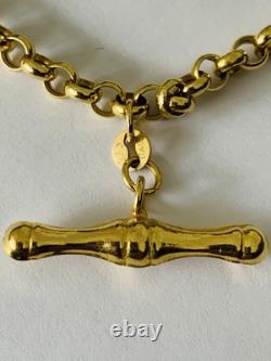 9ct 375 Gold T Bar Belcher Chain Bracelet 3.5 Grams