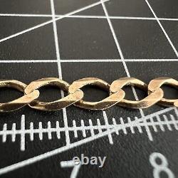9ct 375 Rose Gold Mens Women's 5mm Curb Link Bracelet 8.5 inches 4.6gr Italy