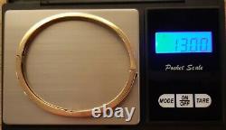 9ct 375 Solid Gold Bangle 13.00 Grams