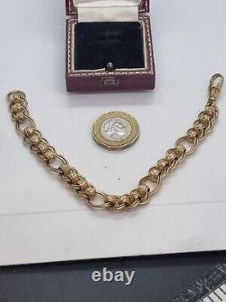 9ct/375 Yellow Gold Fancy Link Rollerball Bracelet 7.5 Inch 20.85 Grams