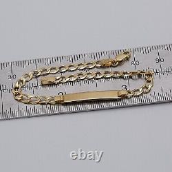 9ct 375 Yellow Gold Personalised Baby ID Bracelet 6 Free Engraving Gift Boxed