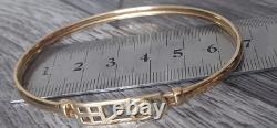 9ct 375 Yellow Gold Rennie Mackintosh Bangle, 5.3g, VGC, Full Assay Hallmarks