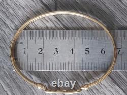 9ct 375 Yellow Gold Rennie Mackintosh Bangle, 5.3g, VGC, Full Assay Hallmarks