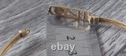 9ct 375 Yellow Gold Rennie Mackintosh Bangle, 5.3g, VGC, Full Assay Hallmarks