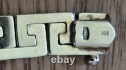 9ct 375 gold bracelet Greek key 9 carat 375 9k yellow gold hallmarked 11.9g