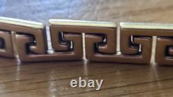 9ct 375 gold bracelet Greek key 9 carat 375 9k yellow gold hallmarked 11.9g