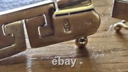 9ct 375 gold bracelet Greek key 9 carat 375 9k yellow gold hallmarked 11.9g