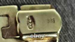 9ct 375 gold bracelet Greek key 9 carat 375 9k yellow gold hallmarked 11.9g