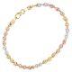 9ct 3 Colour Gold Bracelet 7.5 Inch Length Infinity Design By Citerna