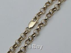 9ct 9Carat Yellow Gold Belcher Bracelet 9 Inches UK SELLER