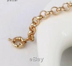 9ct 9K YELLOW Gold Filled Prom 7mm Belcher Bracelet 7 8.25 Mens Ladies