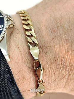 9ct 9 Carat Gold Curb Bracelet 6mm wide 21cm (8.5) long classic Jewellery