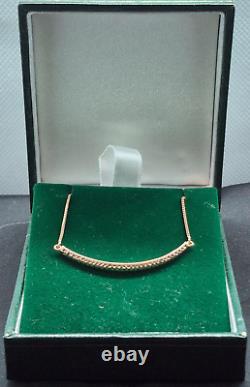 9ct 9 carat yellow gold faceted bar slider toggle tassel bracelet adjustable