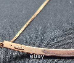 9ct 9 carat yellow gold faceted bar slider toggle tassel bracelet adjustable