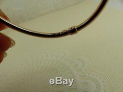 9ct 9carat Rose Gold Plain Bangle with Clasp 6.8'' 3mm width