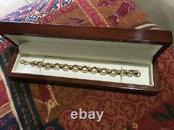 9ct/9carat Solid Gold, Man's/Men's/Gent's, Belcher Link Bracelet, 33.4 Gram's