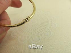 9ct 9carat Yellow Gold Plain Bangle with Clasp 6.8'' 3mm width