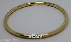 9ct 9kt FULL SOLID Heavy Yellow gold 4mm wide GOLF bangle 65mm inside diameter