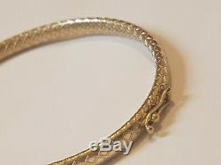 9ct 9kt yellow Gold Bangle Stunning detailed patterned 7.1 grams lovely