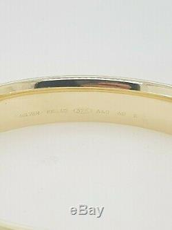 9ct Bangle Yellow Gold Silver filled wide bangle 72 grams Preloved VAL $3600