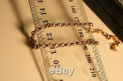 9ct Belcher Style Bracelet 375 Yellow Gold Secure Parrot Clasp-3mm- AS NEW