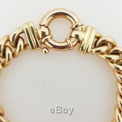 9ct Bracelet Curb link solid Yellow Gold 19.5cm 65 grams Preloved RRP $5590