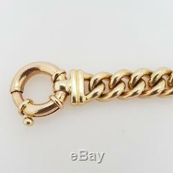 9ct Bracelet Curb link solid Yellow Gold 19.5cm 65 grams Preloved RRP $5590