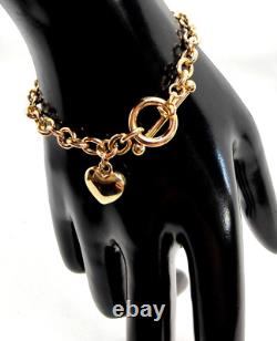 9ct Carat Gold Love Bracelet 5mm wide 19cm long classic Retro Jewellery Jewelry