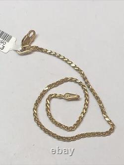 9ct Diamond Cut Spiga Link Lds Bracelet. 7