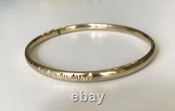 9ct GOLD BANGLE 375 LADIES GIRLS DIAMOND CUT BARK EFFECT DESIGN