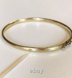 9ct GOLD BANGLE 375 LADIES GIRLS DIAMOND CUT BARK EFFECT DESIGN