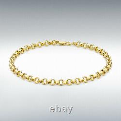 9ct GOLD Belcher Bracelet Women's 3mm 7 GIFT BOX