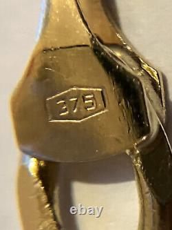 9ct GOLD CURB BRACELET 20cm FULLY HALLMARKED 6.8mm WIDE
