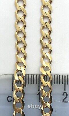 9ct GOLD CURB BRACELET 375 GENTS LADIES 8 SOLID LINKS EXCELLENT CONDITION