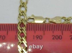 9ct GOLD DOUBLE CURB LINK BRACELET FULL ENGLISH HALLMARKS 4.8 grams 7 LONG