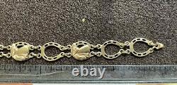 9ct GOLD HORSE BRACELET 15gms +