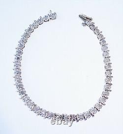 9ct Gold 1.00ct Diamond Tennis Bracelet, 7 1/4