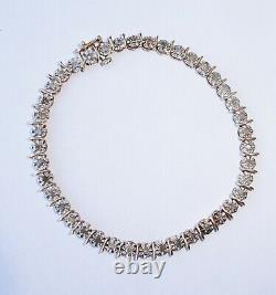 9ct Gold 1.00ct Diamond Tennis Bracelet, 7 1/4